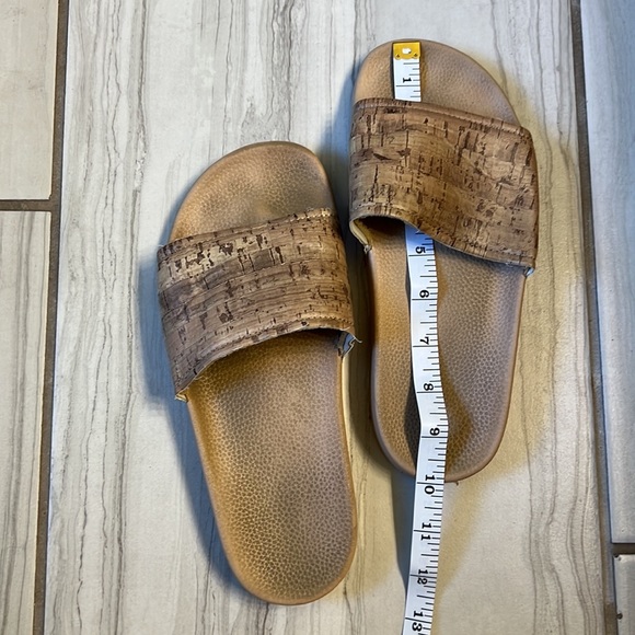 Slydes Imitation Cork Tan Slides UK 5 - Picture 2 of 4